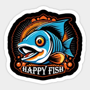 Happy Fish Sticker